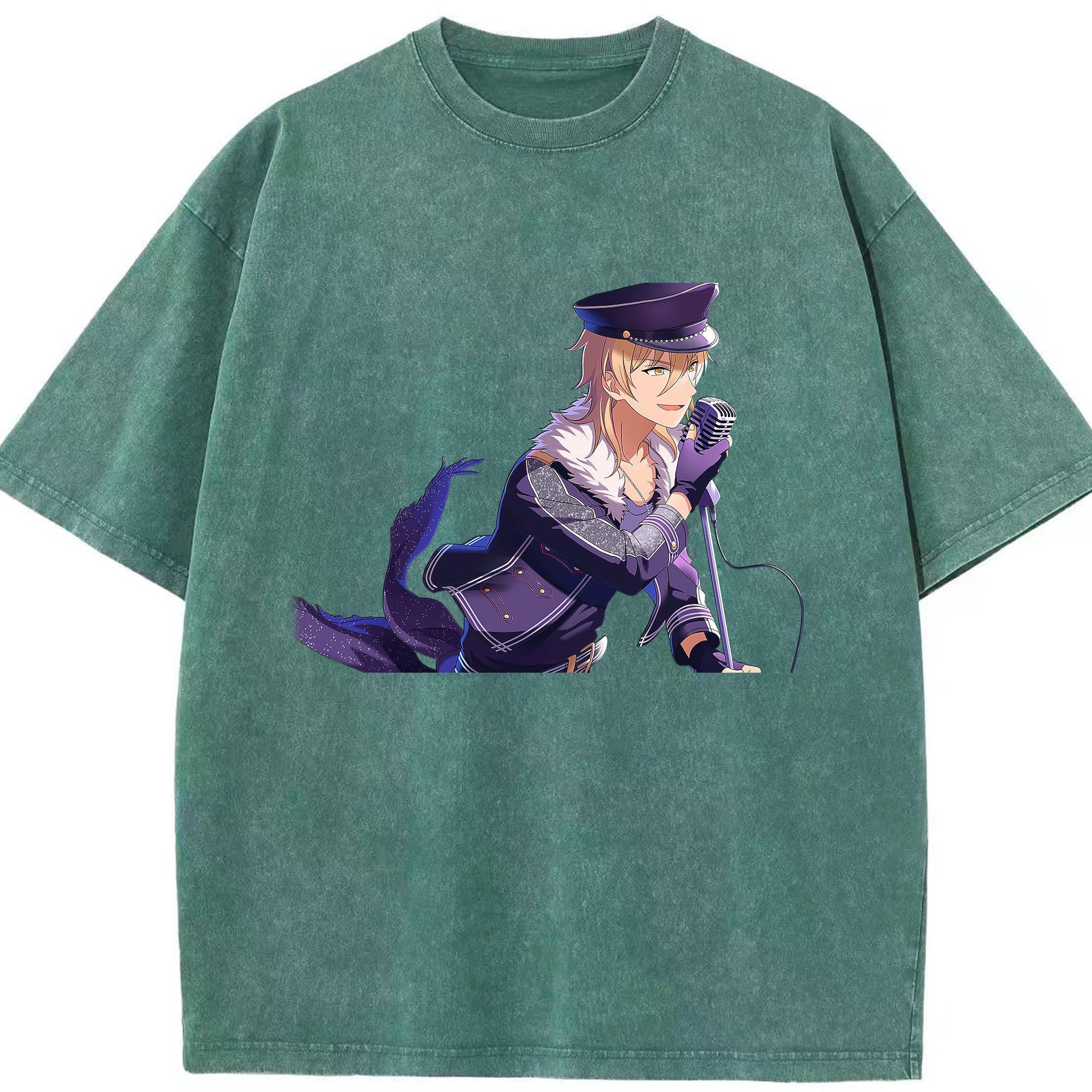 （画像用） あんさんぶるスターズ! Ensemble Stars 綿100% ヴィンテージ風 半袖Tシャツ（フロントプリント）